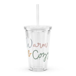 Clear plastic tumbler