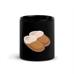 Black Glossy Mug - Snug Slippers
