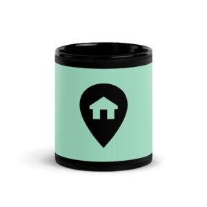 Black Glossy Mug - Home Base