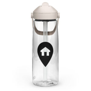 Flip straw water bottle - Home Base