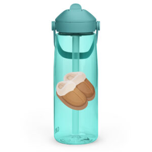Flip straw water bottle - Snug Slippers