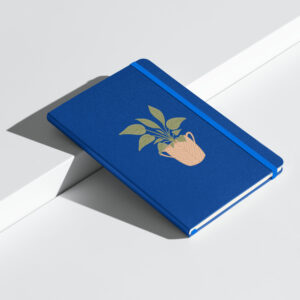 Hardcover bound notebook - Cozy Greens