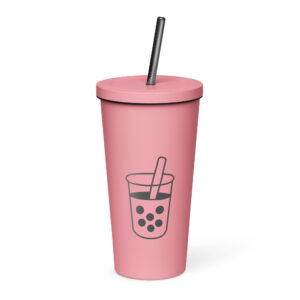 Insulated tumbler with a straw - Boba Cup