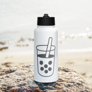 Stainless steel water bottle with a straw lid - Boba Cup