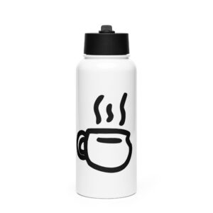 Stainless steel water bottle with a straw lid - Cozy Sip