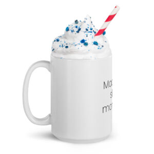 White glossy mug