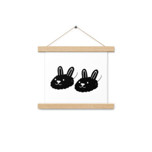 Poster with hangers - Bunny Duo
