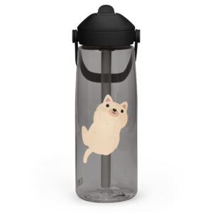 Flip straw water bottle