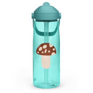 Flip straw water bottle