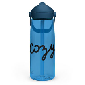 Flip straw water bottle