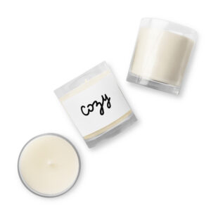 Glass jar soy wax candle