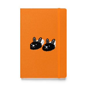 Hardcover bound notebook - Bunny Duo