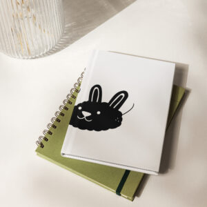 Hardcover journal matte - Bunny Duo