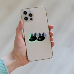 Holographic stickers - Bunny Duo