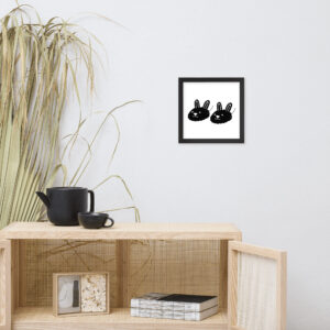 Framed photo paper poster - Bunny Duo