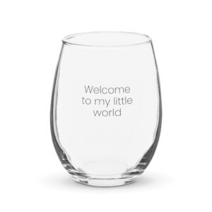 Stemless wine glass